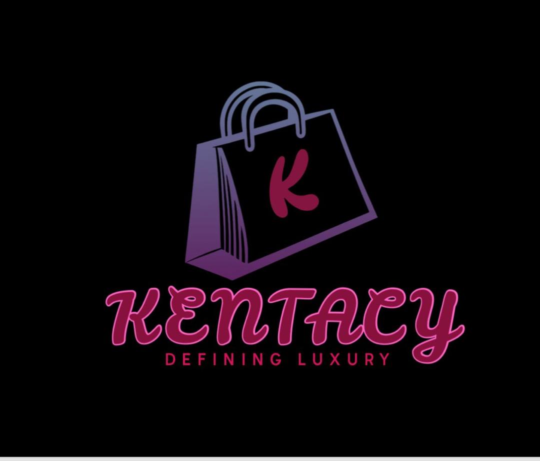 Logo design for Kentacy, a luxury bag brand, featuring a handbag mark and the tagline Defining Luxury.